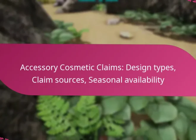 Accessory Cosmetic Claims: Design types, Claim sources, Seasonal availability