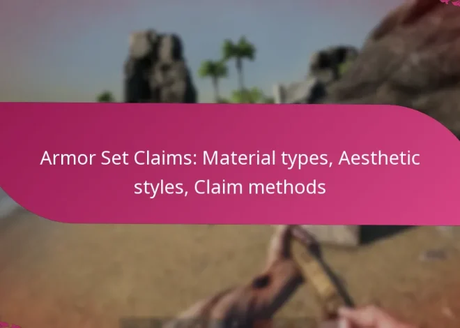 Armor Set Claims: Material types, Aesthetic styles, Claim methods