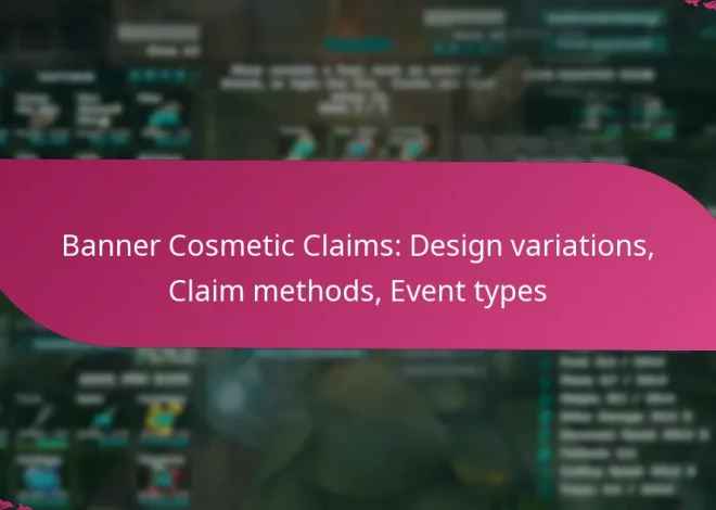 Banner Cosmetic Claims: Design variations, Claim methods, Event types