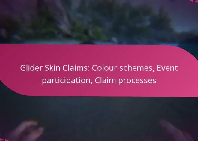 Glider Skin Claims: Colour schemes, Event participation, Claim processes