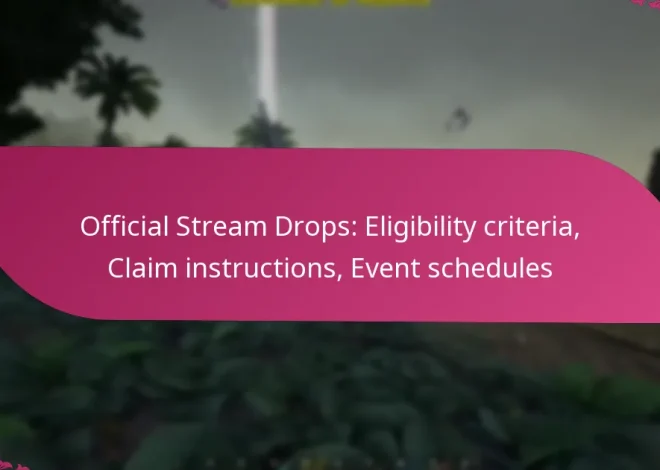 Official Stream Drops: Eligibility criteria, Claim instructions, Event schedules