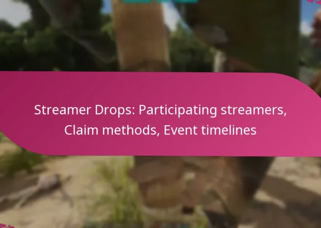 Streamer Drops: Participating streamers, Claim methods, Event timelines