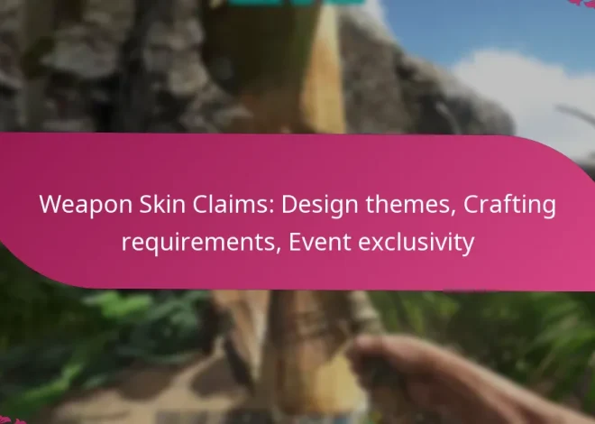 Weapon Skin Claims: Design themes, Crafting requirements, Event exclusivity