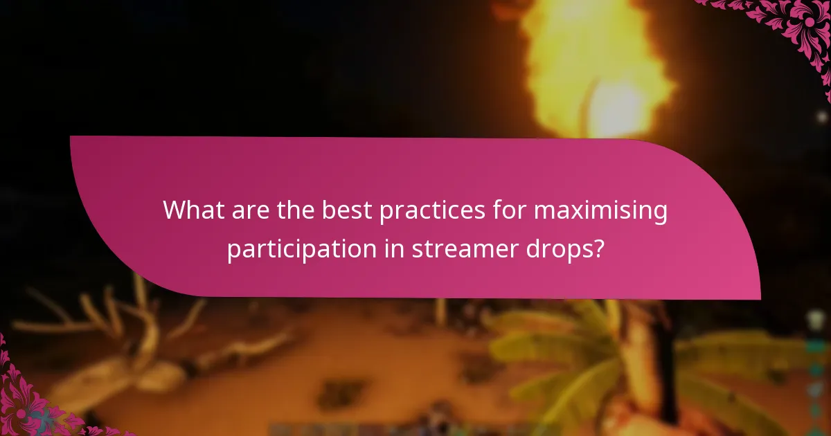 When do the streamer drops events take place?