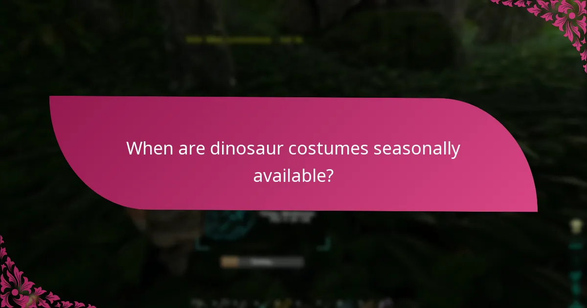 Which retailers offer dinosaur costumes with specific colour and rarity options?